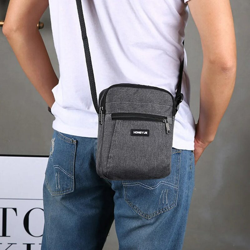 Повседневная мужская сумка на плечо 2021, холщовые мужские сумки-мессенджеры через плечо, Высококачественная Маленькая мужская сумка, модная...