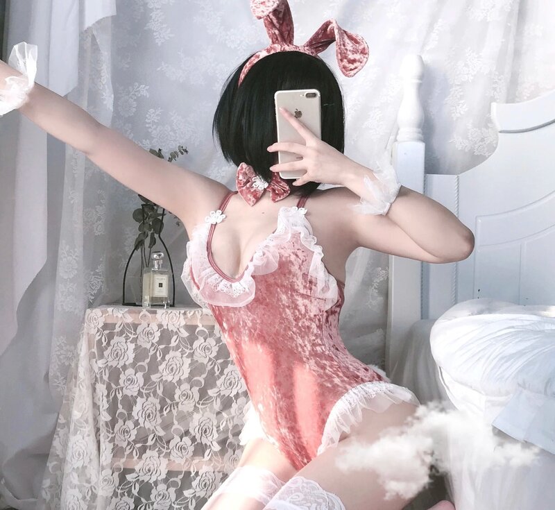 Ciemny guzik mundurek pokusa koronkowa rola Cosplay kostium króliczka zestaw nowa seksowna bielizna pasja kobiet