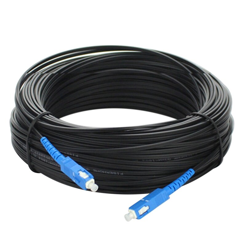 Światłowodowy przewód zanurzeniowy SC jednomodowy Simplex zewnętrzny optyczny przewód światłowodowy FTTH upuść kabel krosowy
