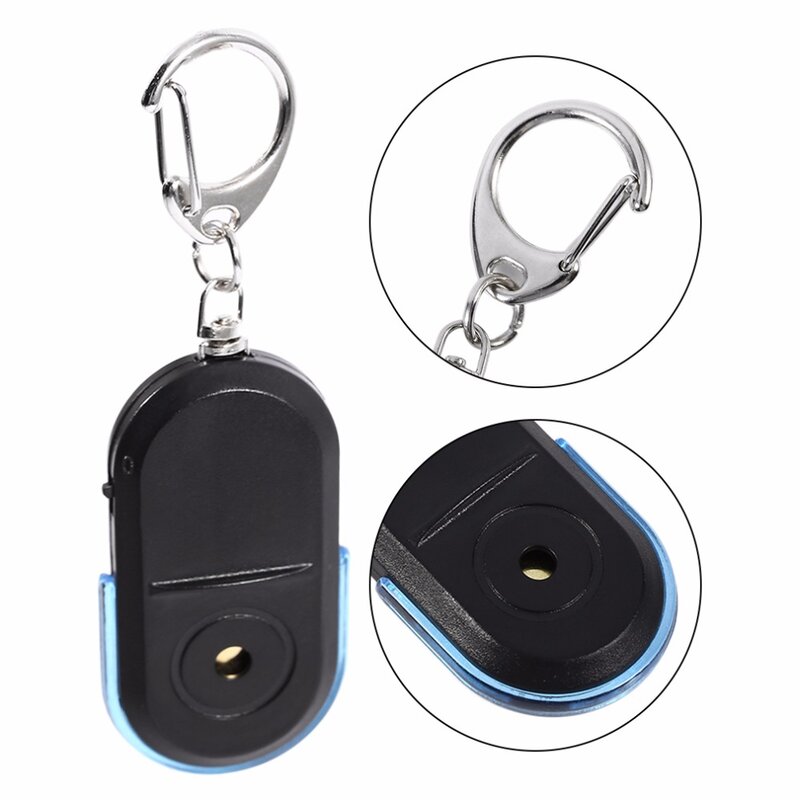 Anti-perdido alarme localizador chave chaveiro apito som com luz led mini anti perdido chave localizador sensor