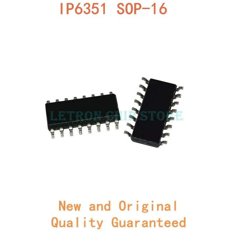 Jeu de puces IC originales et nouvelles IP6351 SOP16 SOP-16 SOIC16 SOIC-16 SMD, 10 pièces