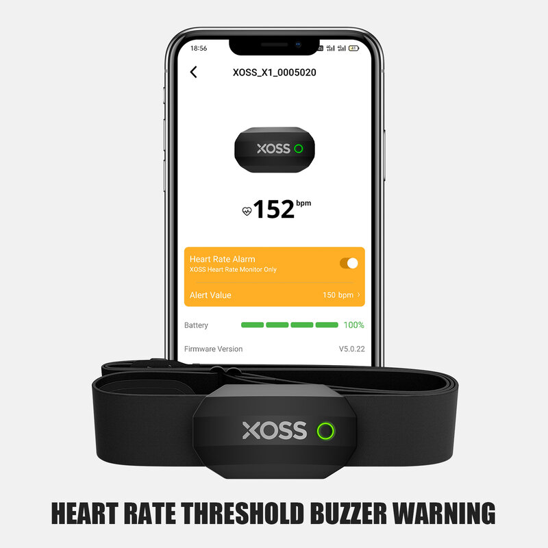 XOSS – capteur de fréquence cardiaque intelligent, sangle de poitrine, Bluetooth ANT +, capteur d'activité physique