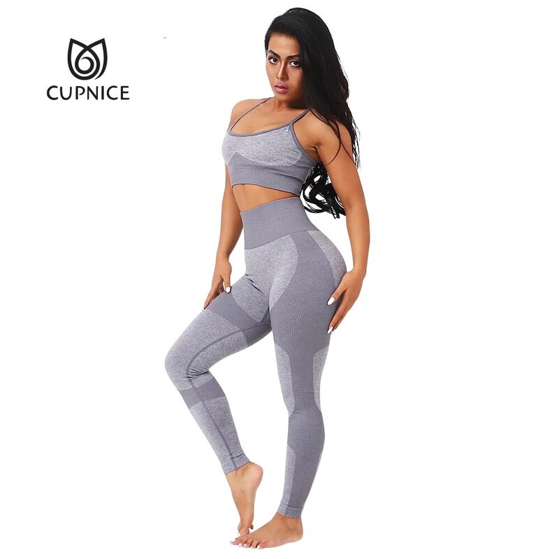 Celana Yoga Rajutan Lambungan Tinggi Eropa dan Amerika Serikat CUPNICE Celana Kebugaran Olahraga Celana Langsing Badan Angkat Keringat Legging Ebay