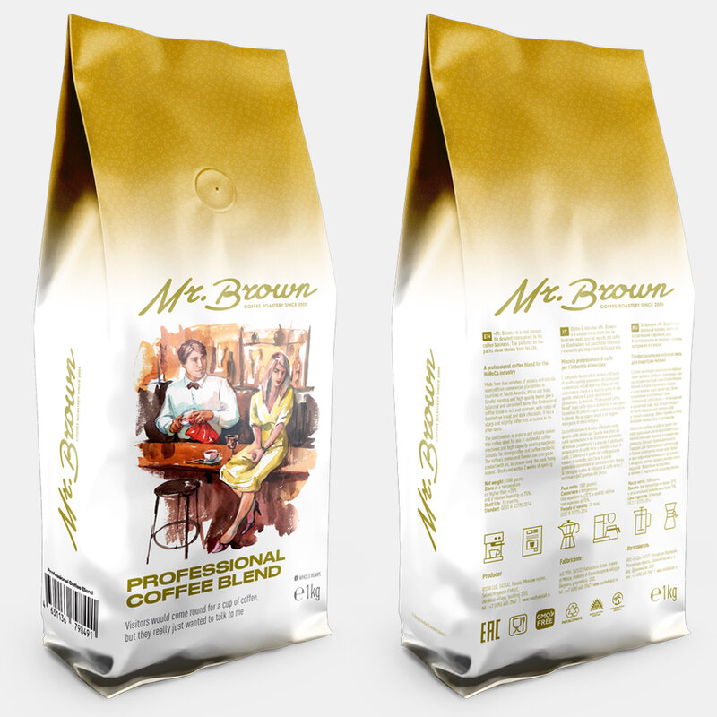 Кофе в зернах Mr.Brown «Professional Coffee Blend» 1к