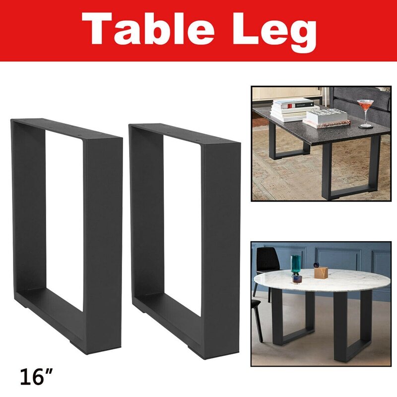 Pata de escritorio de 16 ''/28'', 4 estilos, industrial, juego de patas de acero de Metal, 2 W/tornillo
