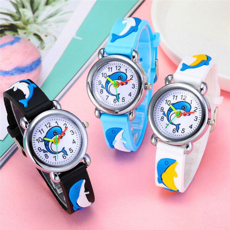 Buona qualità auto Dolphin orologi per bambini Sport orologio al quarzo per bambini orologi da polso al quarzo impermeabili per ragazzi orologio da regalo per studenti