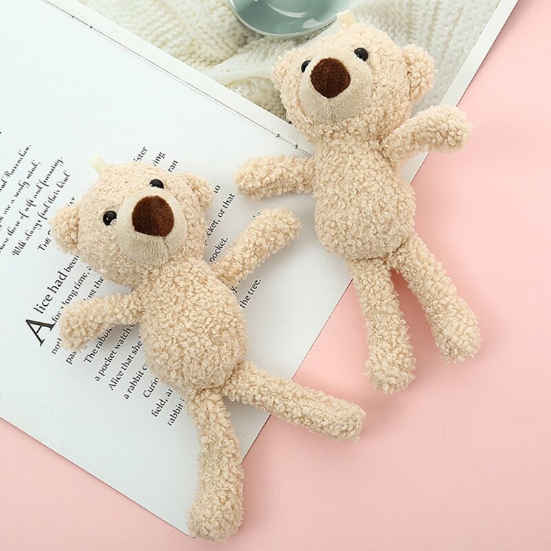 HUYU 20cm/8in Plush Doll Stuffed Animal Bear Toy Soft Comfortable Teddys Doll Early Education Toy Home Decoration Baby Gift