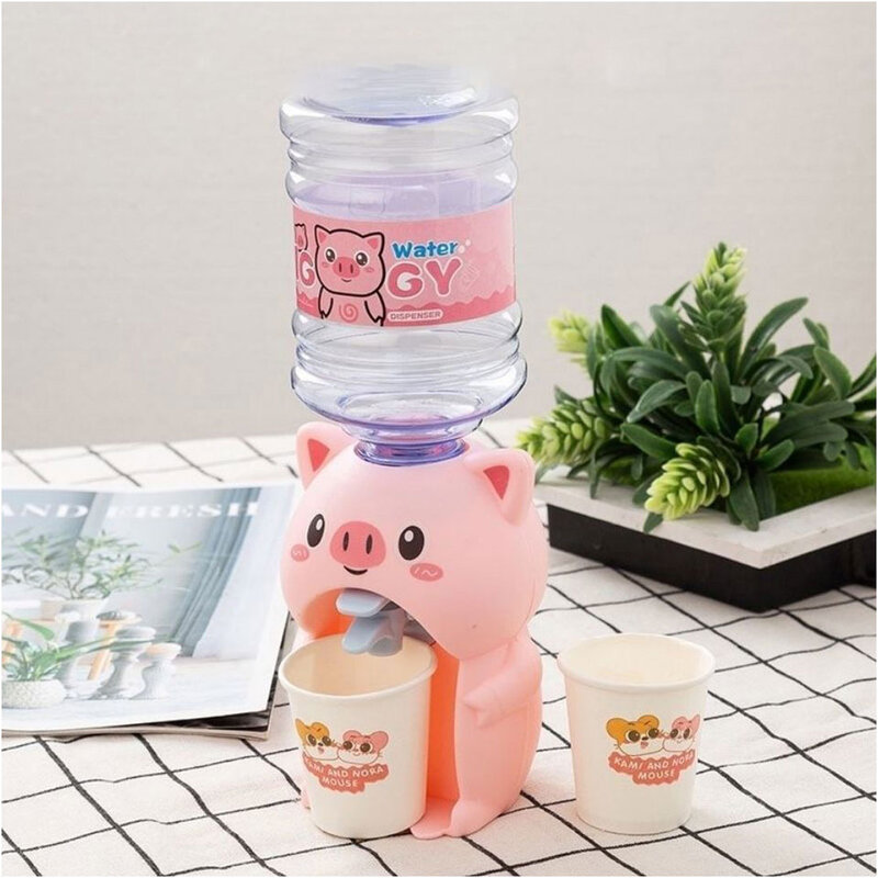 Mini Water Dispenser Cartoon Drinking Fountain Toy Cool Simulation Appliance Pretend Play Toy For Adult Children