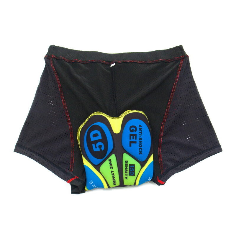 Wosawe 2022 calções de ciclismo com almofadas dos homens secagem rápida respirável bicicleta 5d gel acolchoado roupa interior mtb ciclismo gel shorts