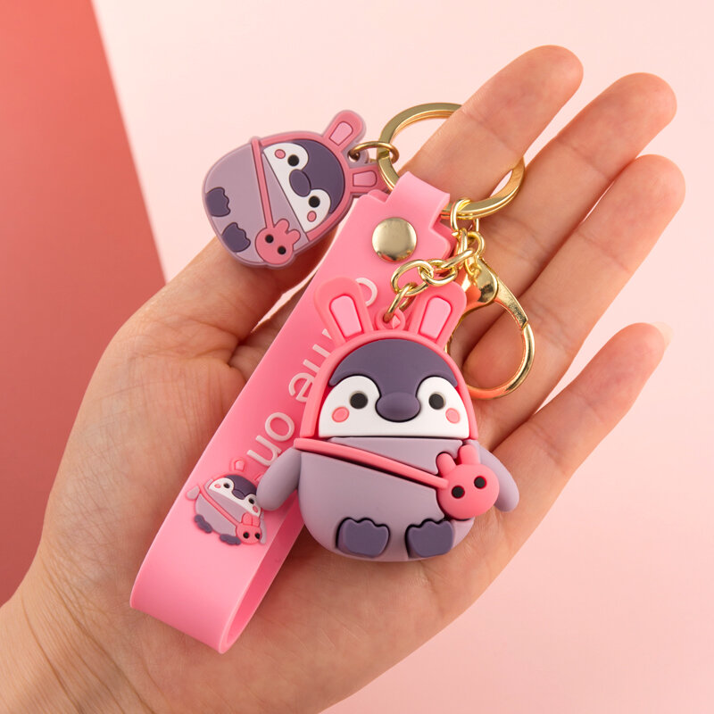 Cartoon Cute Penguin Doll Key Chain Creative Personality Car Exquisite Chain Key Ring Hand Strap Handbag Mobile Phone Ornaments