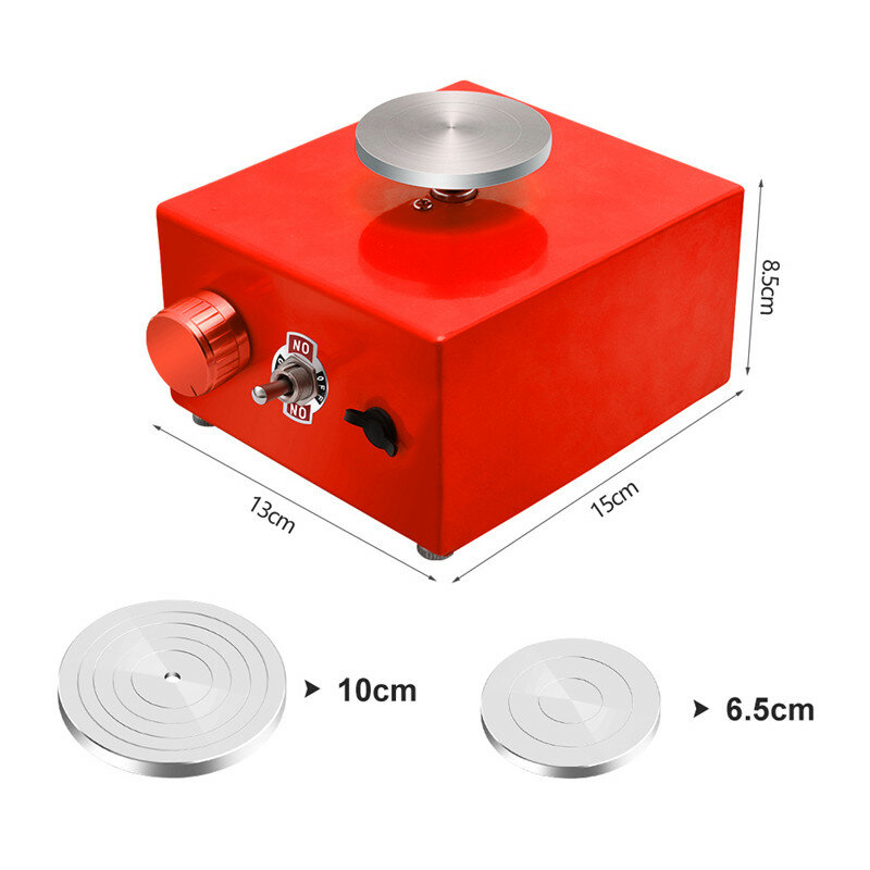 220V Mini Electric Pottery Wheel Machine for Ceramic Work Art Craft Turntable Rotary Plate DIY Clay Tool Kids Teaching Aids
