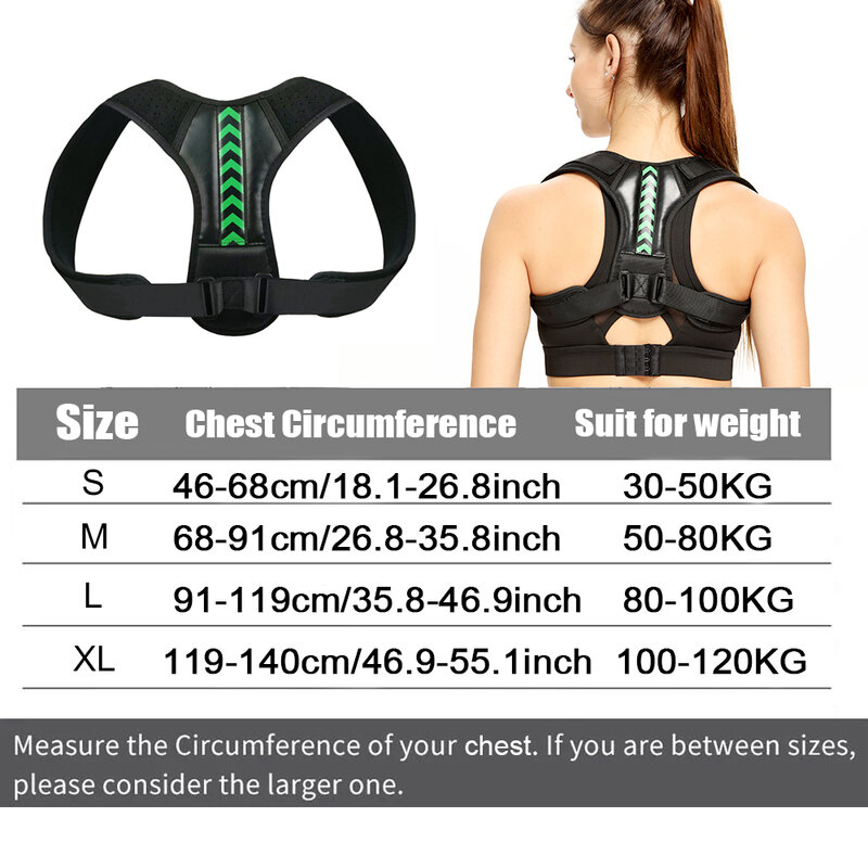 Corretor de postura para o ombro, cinta para clavícula, suporte para coluna, esporte para o corpo, costas, pescoço