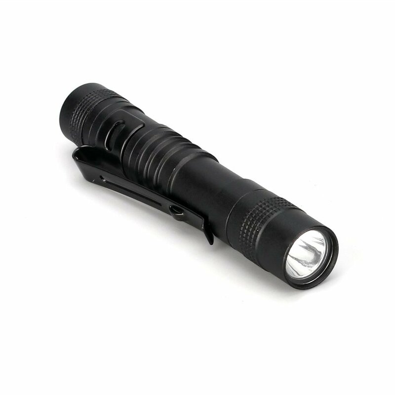 Mini linterna portátil 2000lm led linterna de bolsillo linterna impermeável batería aaa potência led para acampamento caza