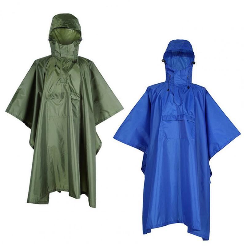 80%HOTRaincoat Hooded Waterproof Unisex Pullover Rain Poncho with Pocket for Mountaineering