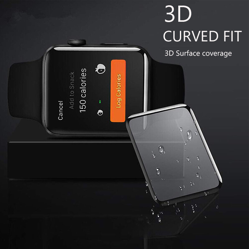 Gehard Glas Case Screen Protector 44/40Mm Voor Apple Watch Serie 4/5 Anti-Kras 3D Hd Beschermende Film voor Iwatch Accessoire