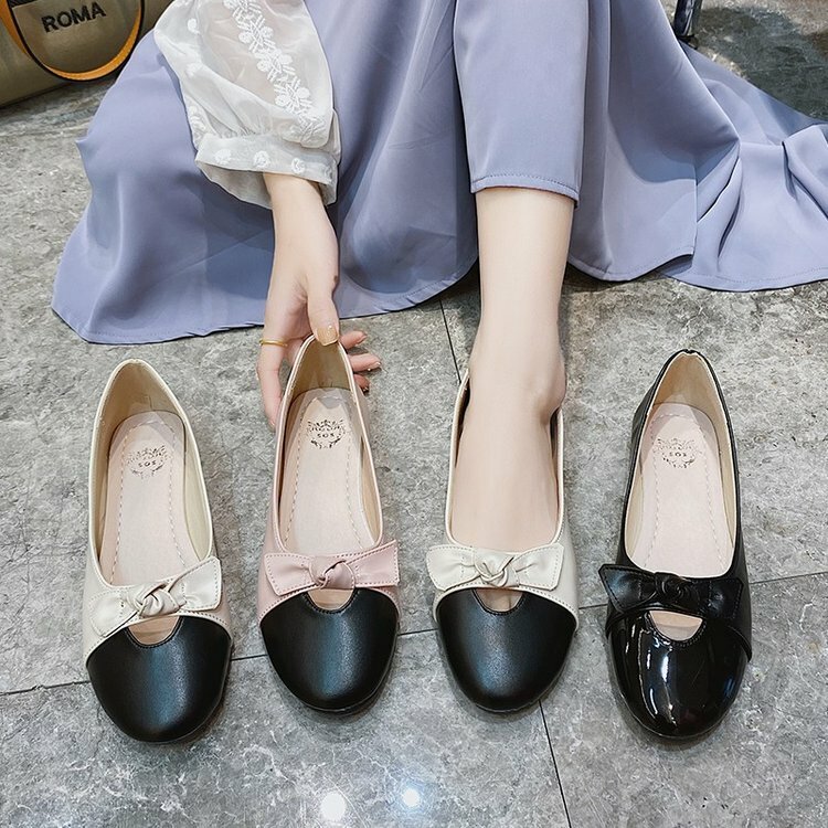 Zapatos planos sin cordones para mujer, calzado de oficina, cómodos y suaves, a la moda, 2021