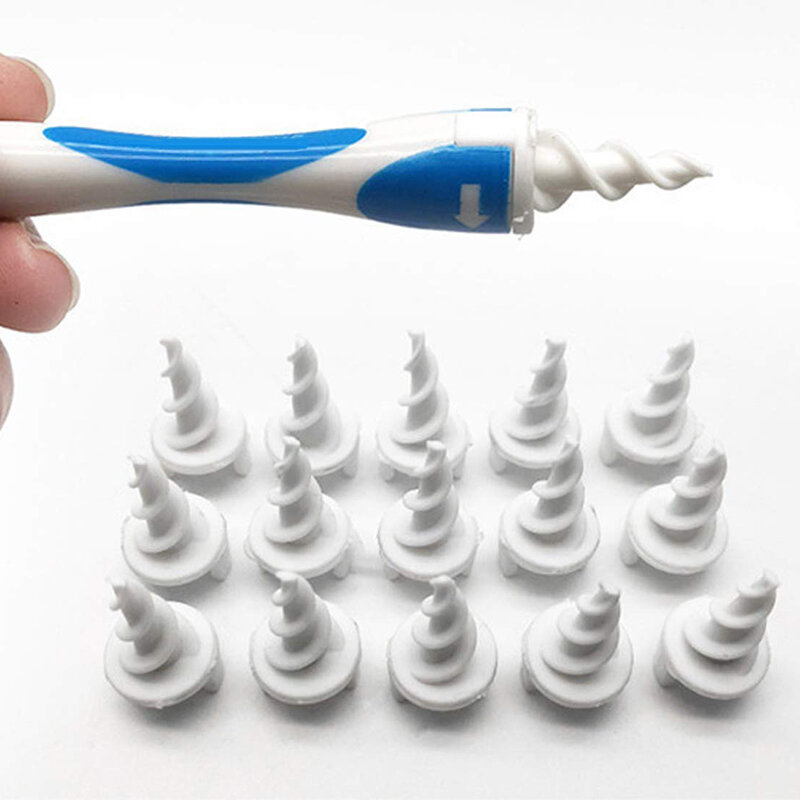 Nowe urządzenie do czyszczenia uszu spiralny miękki wacik urządzenie do otwierania zamków zestaw q-grips + 16 sztuk wosku z uszu narzędzie do usuwania Remover Limpiador De Oidos czyszczenie uszu kije