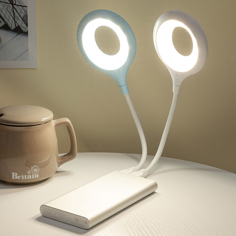 Lampe de Table LED Portable veilleuse lampe de bureau librement pliable lampe USB 5V lumière annulaire Super brillante Protection des yeux Non stroboscopique