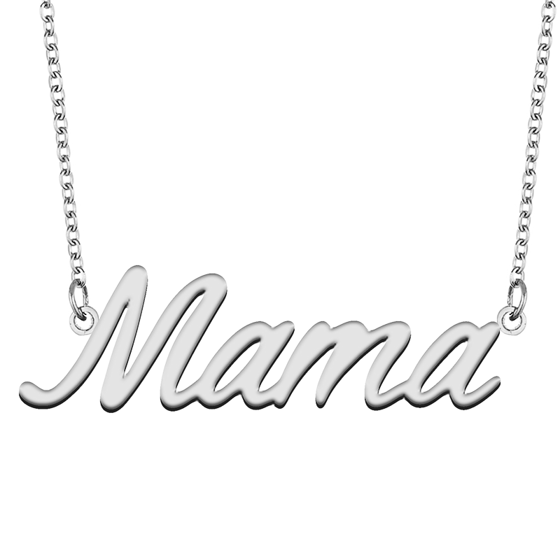 Collar con nombre personalizado de Mama para mujer y niña, Gargantilla con colgante personalizado, regalo de joyería para Amiga, regalo de Navidad