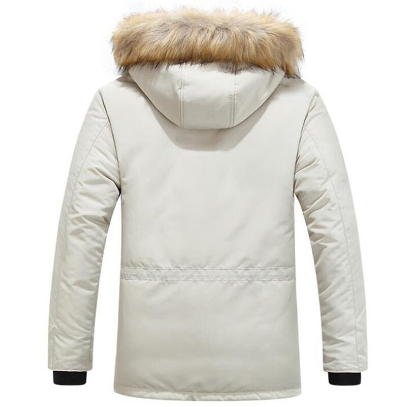 Veste d'hiver épaisse en coton, vêtement Long à capuche amovible, manteaux tendance, Parkas à la mode pour hommes, grande taille 5XL 6XL