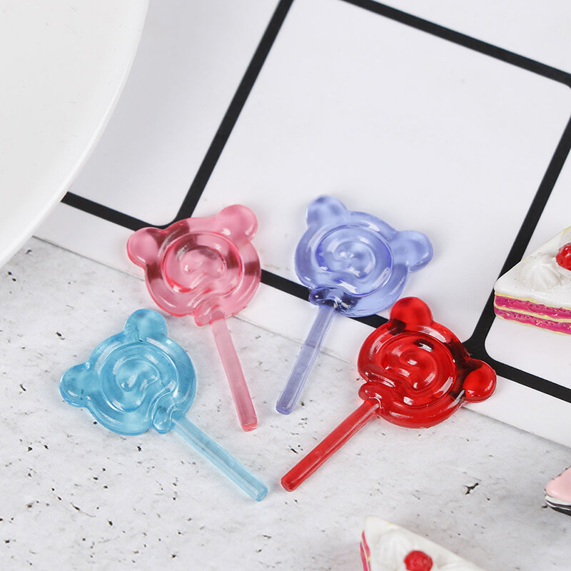 6 Stks/set 1:12 Candy Lollipop Poppenhuis Speelgoed Kinderen Gift Poppenhuis Miniatuur