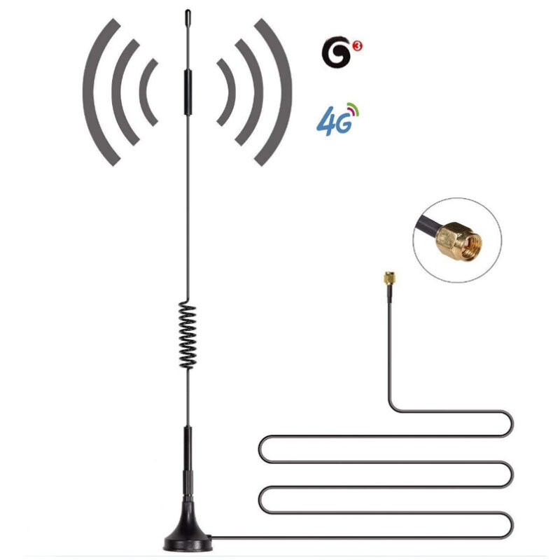 Antena con ventosa 3g4g LTE, banda completa, todas las Netcom, router700-2700Mhz, 12dBi, omnidireccional, alta ganancia, wifi externo, 3M
