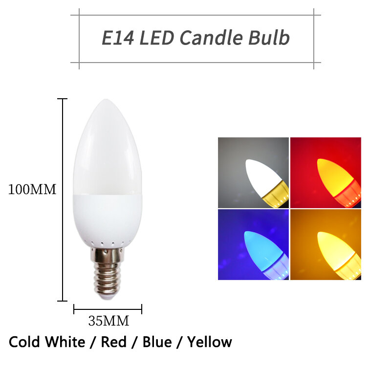 Светодиодная лампа Эдисона E14, E27, 3 Вт, 240 в перем. Тока