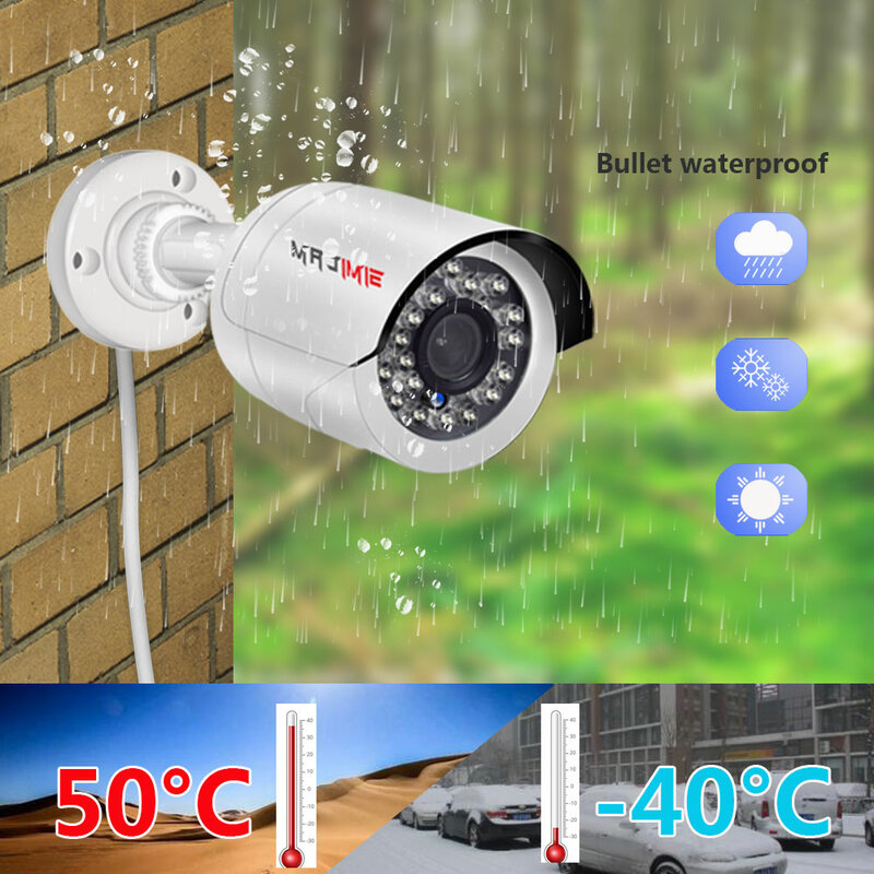 4K 8MP Surveillance Camera IP POE Onvif H265 Audio Outdoor Metal shell Bullet Waterproof  HD Night Vision 48V5MP Video Security
