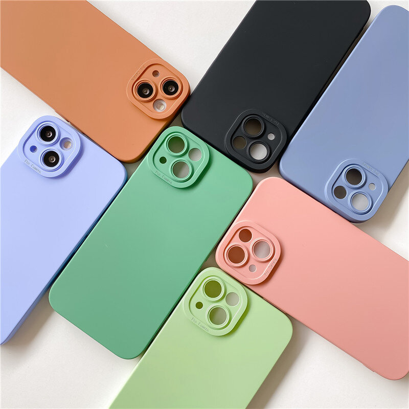Fashion Case For iPhone 11 Cases Silicone Lens Protection Funda iPhone 12 11 13 Pro Max SE 2020 7 8 Plus X XR XS Anti Fall Cover