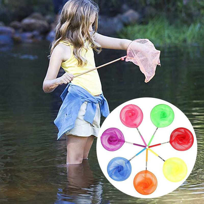 Red de pesca retráctil para niños, juguetes de verano para exteriores, entretenimiento X3E6