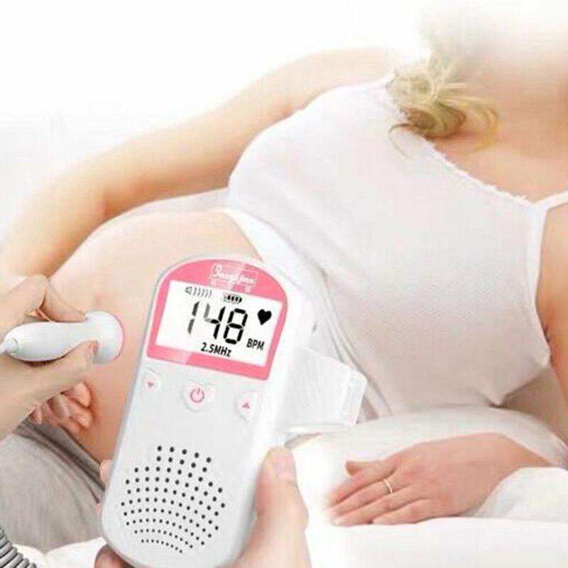 Pendeteksi Detak Jantung Bayi Ultrasound Doppler Kehamilan Rumah Monitor Detak Jantung Bayi Doppler Saku 2.5MHz