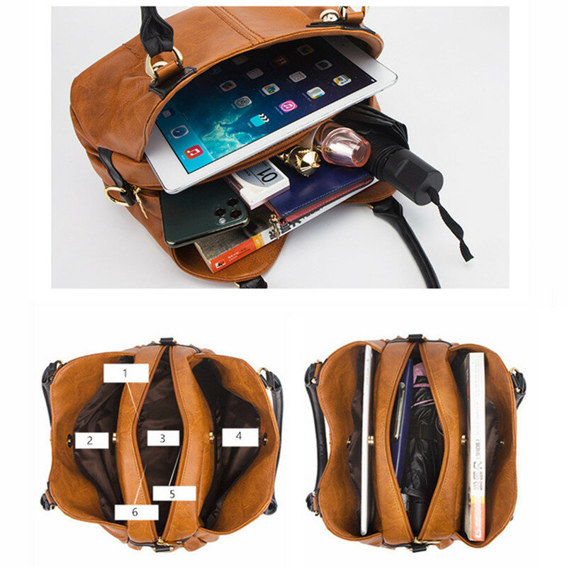 4 pz/set borsa a tracolla in pelle moda donna borsa a tracolla femminile pochette porta carte di credito set di lusso di alta qualità