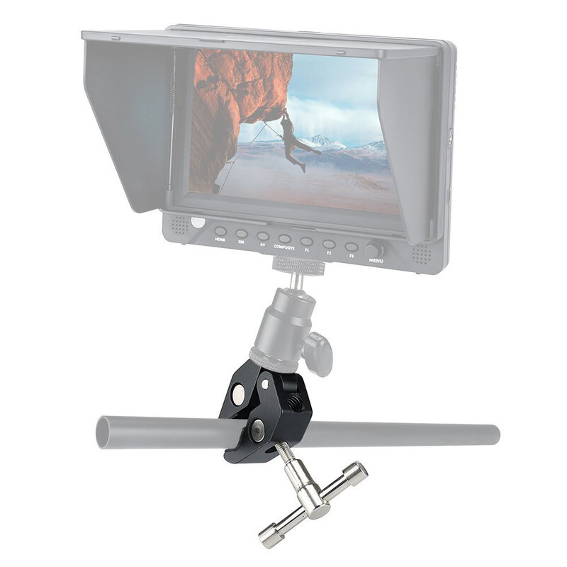 Pince crabe Super pince en alliage d'aluminium, pince pour appareil photo DSLR plate-forme LCD moniteur lumière de Studio bras magique