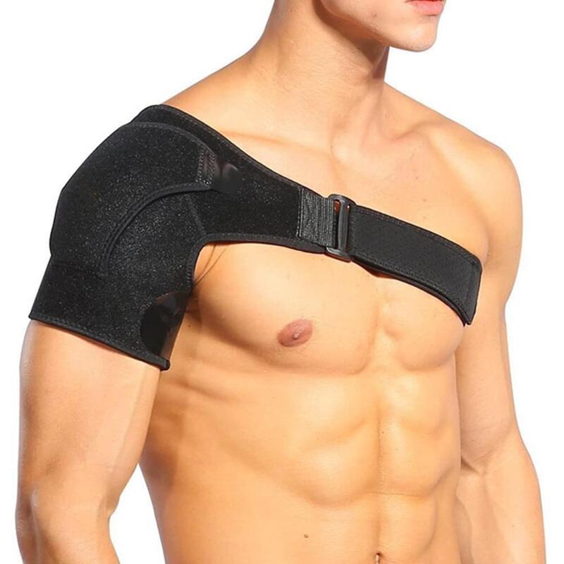 Sports Shoulder Pad Unisex Anti-collision Breathable Shoulder Support Belt Adjustable Ice Bag Shoulder Pad