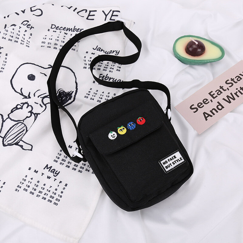 Borsa a tracolla per cellulare con Mini borsa quadrata in tela coreana alla moda