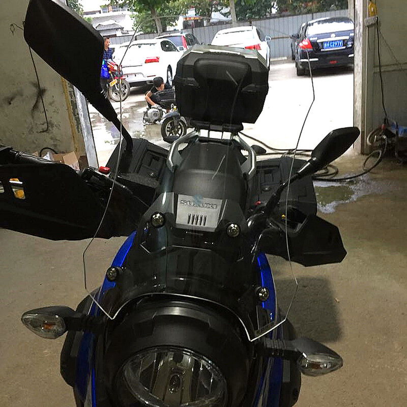 Per Suzuki DL250 Vstrom DL 250 di GPS del Motociclo di Montaggio Adattatore di Montaggio Staffa di Supporto + Moto Anteriore di Vetro Del Parabrezza Parabrezza