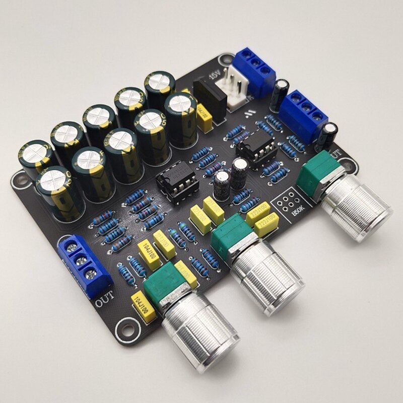 Duplo ne5532 substituível tom preamp placa o agudos baixo ajuste equalizador pré-amplificador de controle tom
