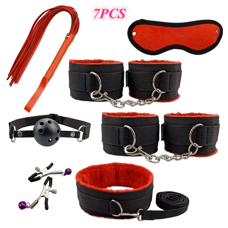 Sex Toys for Women Men Erotic Handcuffs Whip Sextoy Anal Plug Bdsm Toys Bondage Set Adult Toys SM Adults Products Sex Toy Kit