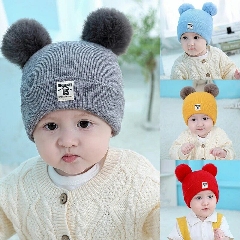 Knitted Kids Beanie Cap Infant Baby Boy Girl Hat Warm Children Baby Autumn Winter Girls Hat For Kids Toddler Bonnet Enfant Warm