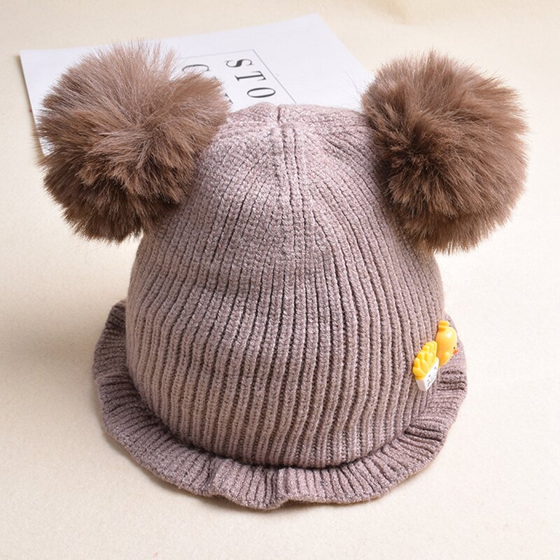 per bambini da 0 a 3 anni Tabpole elastico Cappello invernale caldo lavorato a maglia 
