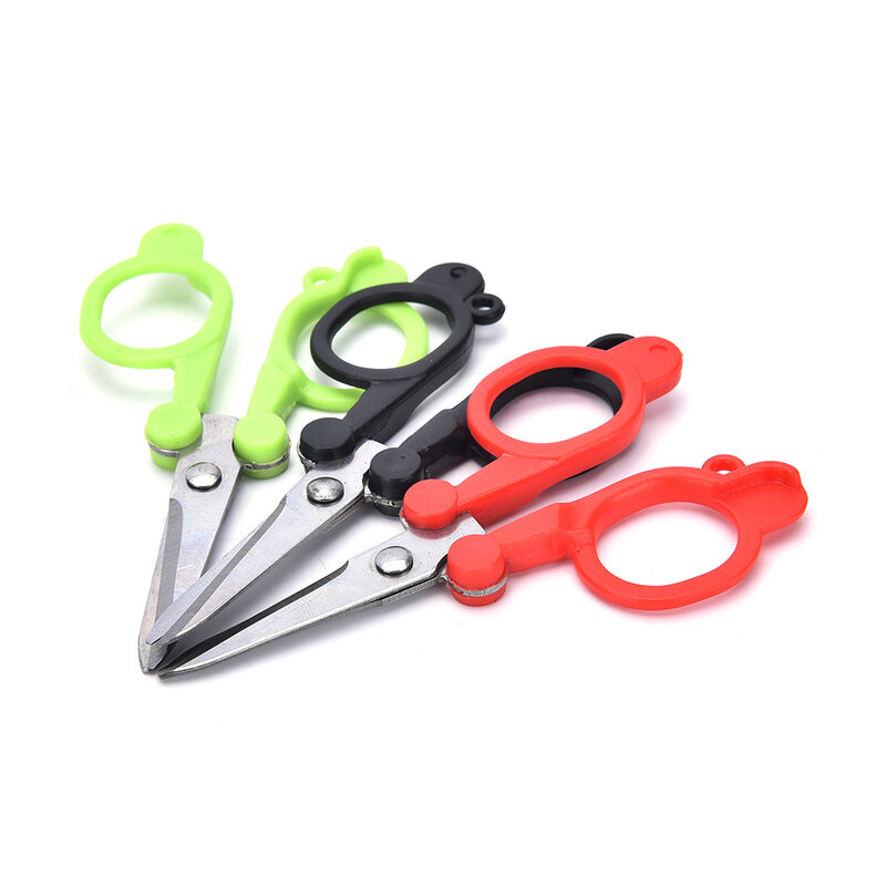 1pc Multicolor Useful Trimming Scissors Nippers Clippers Sewing Embroidery Yarn Stainless Steel folding small scissors