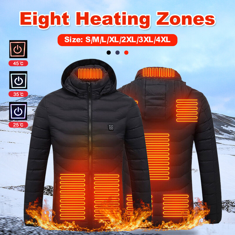 Veste chauffante unisexe, manteau thermique électrique, gilet chauffant d'extérieur, vêtements chauds d'hiver