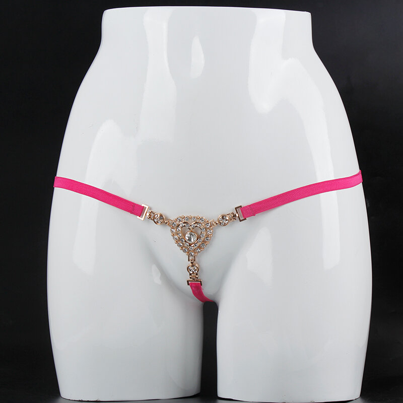 Heart Sequined Rhinestone G-strings Ladies Low Waist Panties Sexy Erotic Lingerie Crystal Woman Underwear Thong Halloween Gifts