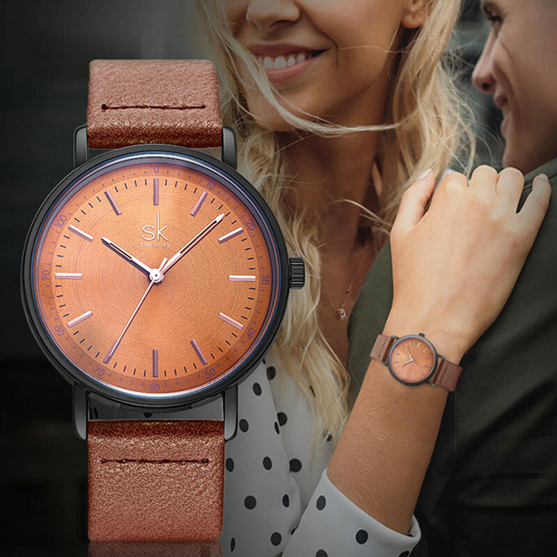 Relógios de luxo feminino relógio de pulso de quartzo pulseira de couro feminino relógio analógico casual simples dial relógio esporte à prova dwaterproof água para presente feminino