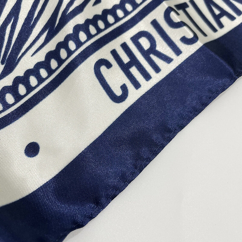 JTVOVO 2021 nuovo marchio di lusso 90*90CM sciarpa di seta moda donna di alta qualità francese Retro stampa foulard Bandana Pareo turbante
