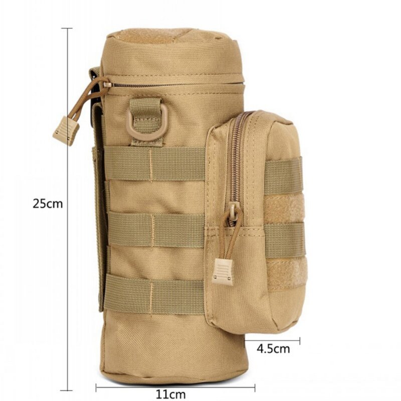 Nylon Wasser Flasche Beutel Wasser-abweisend Zipper Camo Wasser Flasche Taktische Militärische Pack Tasche für Reise Klettern