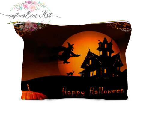 Halloween cosmetic bag Cosmetic Case Cosmetic pouch  makeup bag cute travel bag for women gift