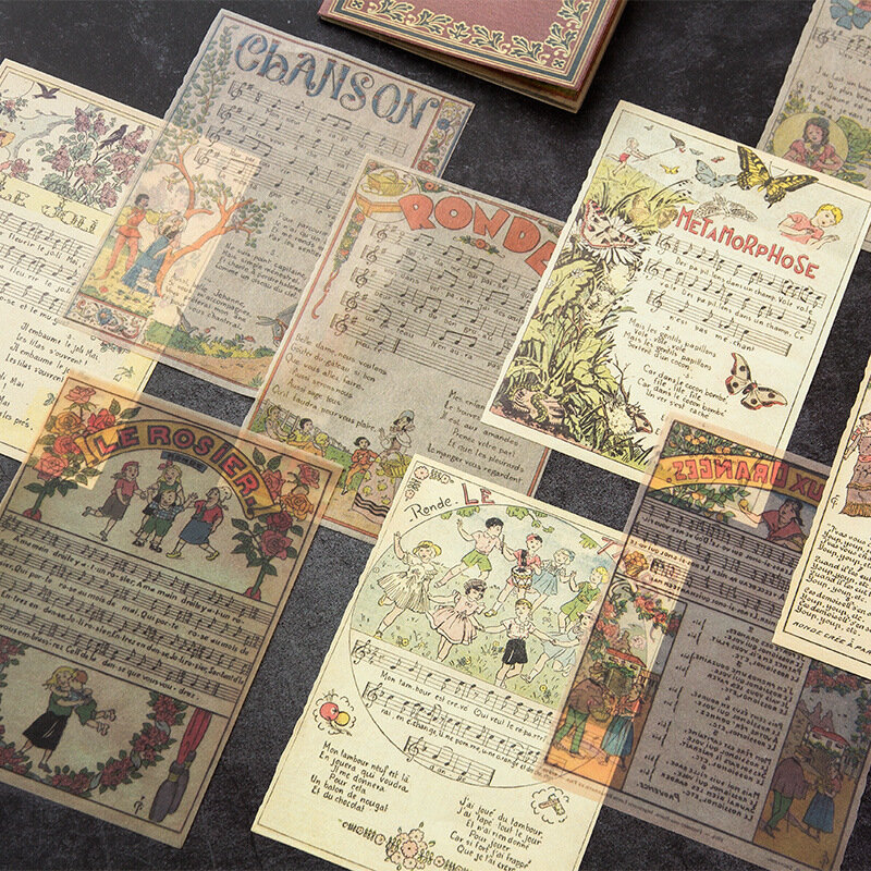 10 hojas de papel Medieval Vintage de libros, planificador de diario de chatarra, álbum de recortes, papel de fondo decorativo Retro artesanal