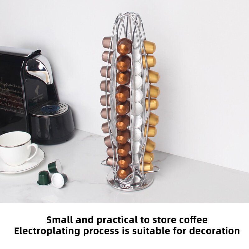 40 Rotatable Coffee Capsule Holders Are Suitable For Coffee Capsule Storage Rack Kitchen, Restaurant And Bar Supplies