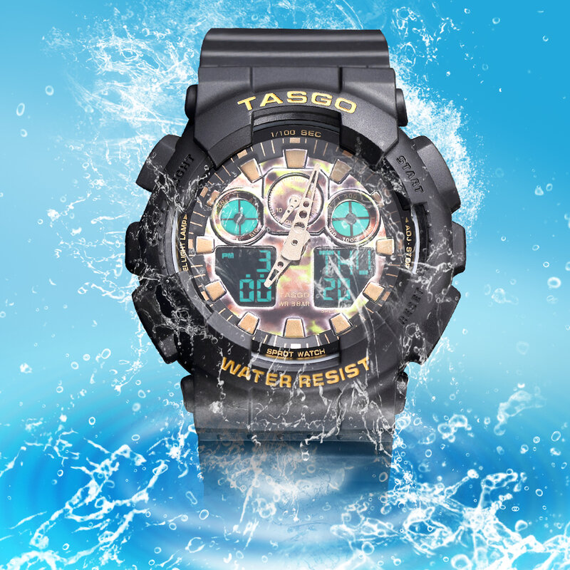 TASGO 2020 Sport herren Uhr Multifunktions Wasserdichte Sport Paar Armbanduhr Quarz Uhr Männliche Uhr Relogio Masculino